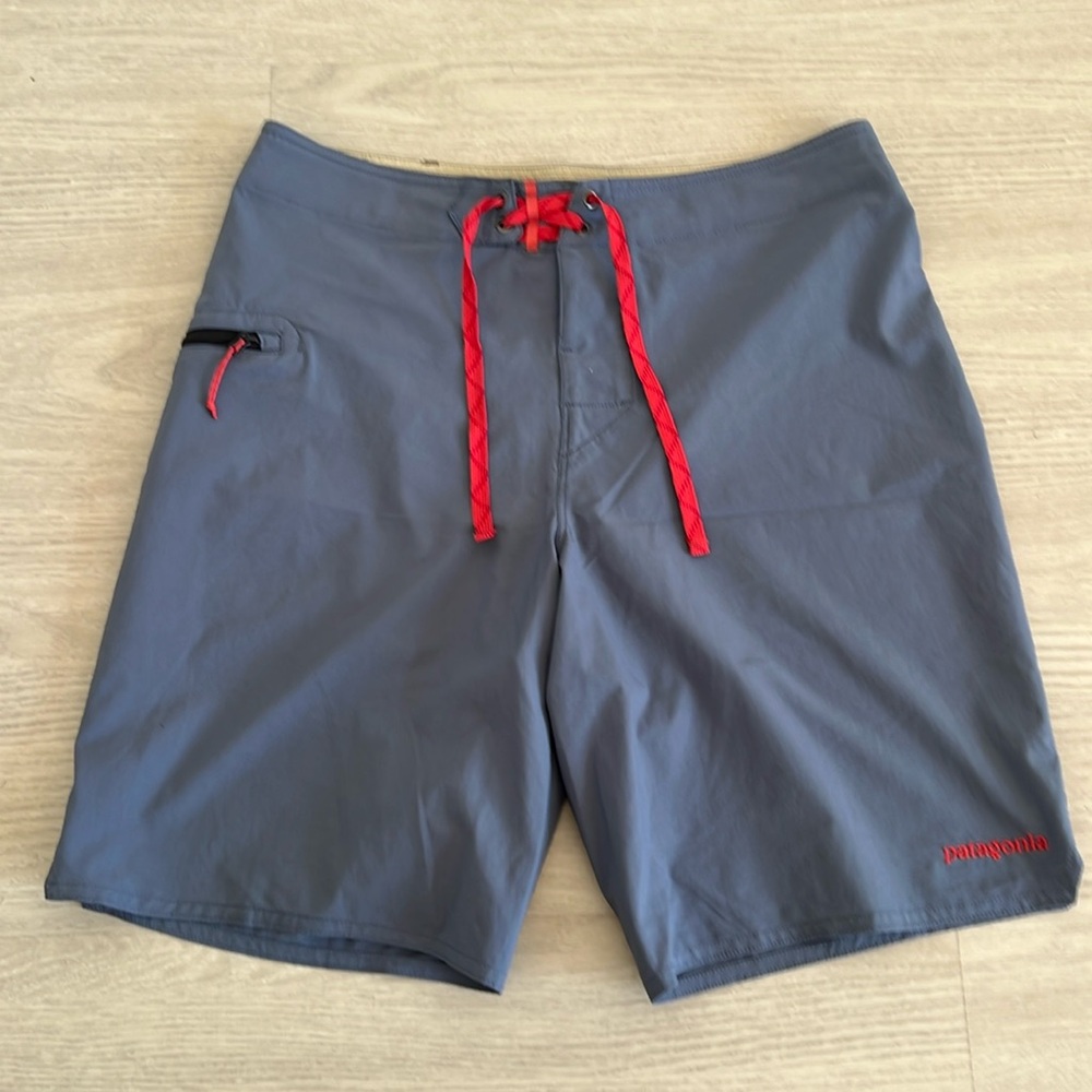 Patagonia Mens blue hydro lace up swim board shorts 30